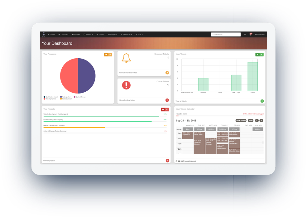 JIM the business management system built by an IT company, for IT